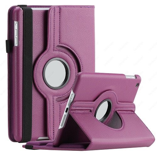 Galaxy Tab A7 Lite Rotating Case 360 Degree Leather Smart Cover (Purple) Galaxy Tab A7 Lite Rotating Case 360 Degree Leather Smart Cover (Purple)